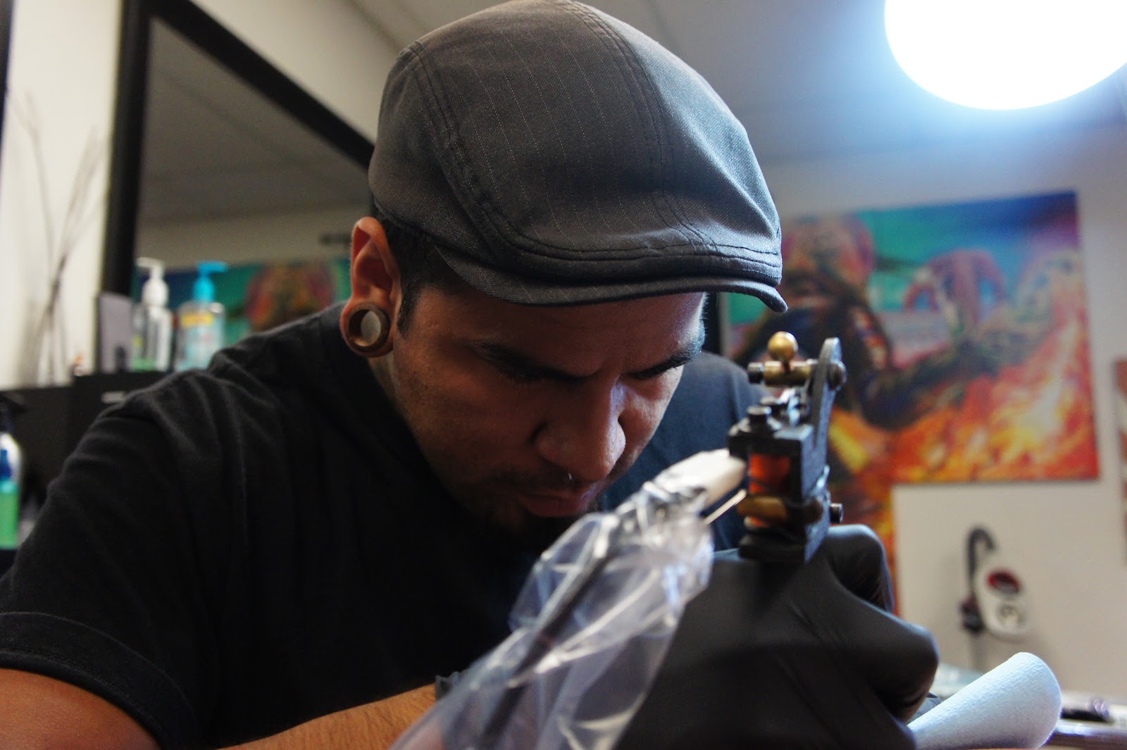 Documentary photograph of a subject caught mid-moment